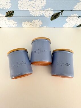 La Fermière French Glazed Terracotta Mini Pots